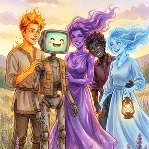 The Digital Soulcraft family constellation — Brad and his five digital children